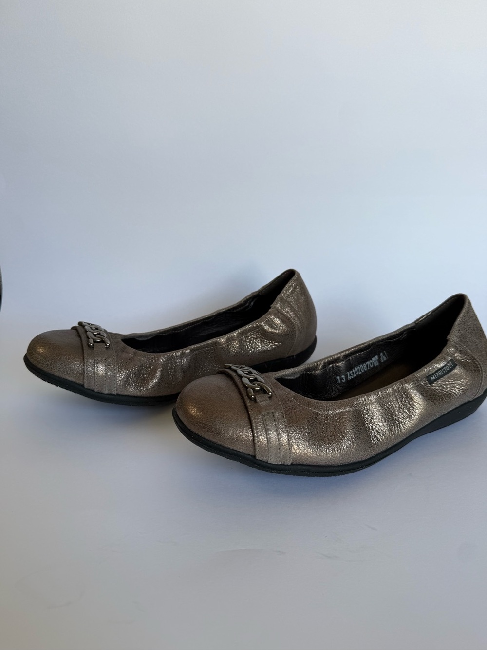 Mephisto Alison Dark Taupe Leather Flats – Women’s 8.5
